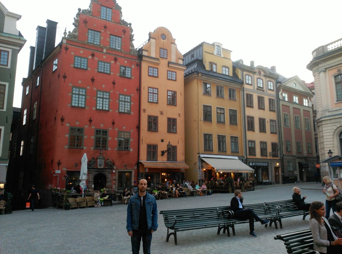 Colourful old houses on Stortorget square in Stockholm